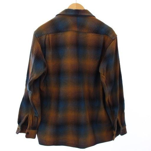 ペンドルトン PENDLETON ボードシャツ ポケット 総柄 長袖 M ブラウン ブルー GMG-59030-B TK