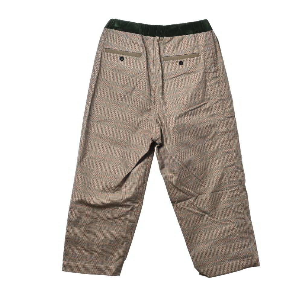 Sacai アジャストバックルベルト チェック ワイド パンツ