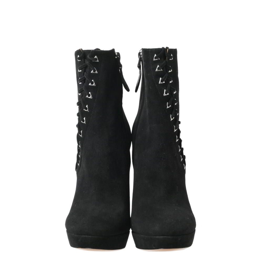 ALAIA スエード レースアップ ピンヒールブーツ