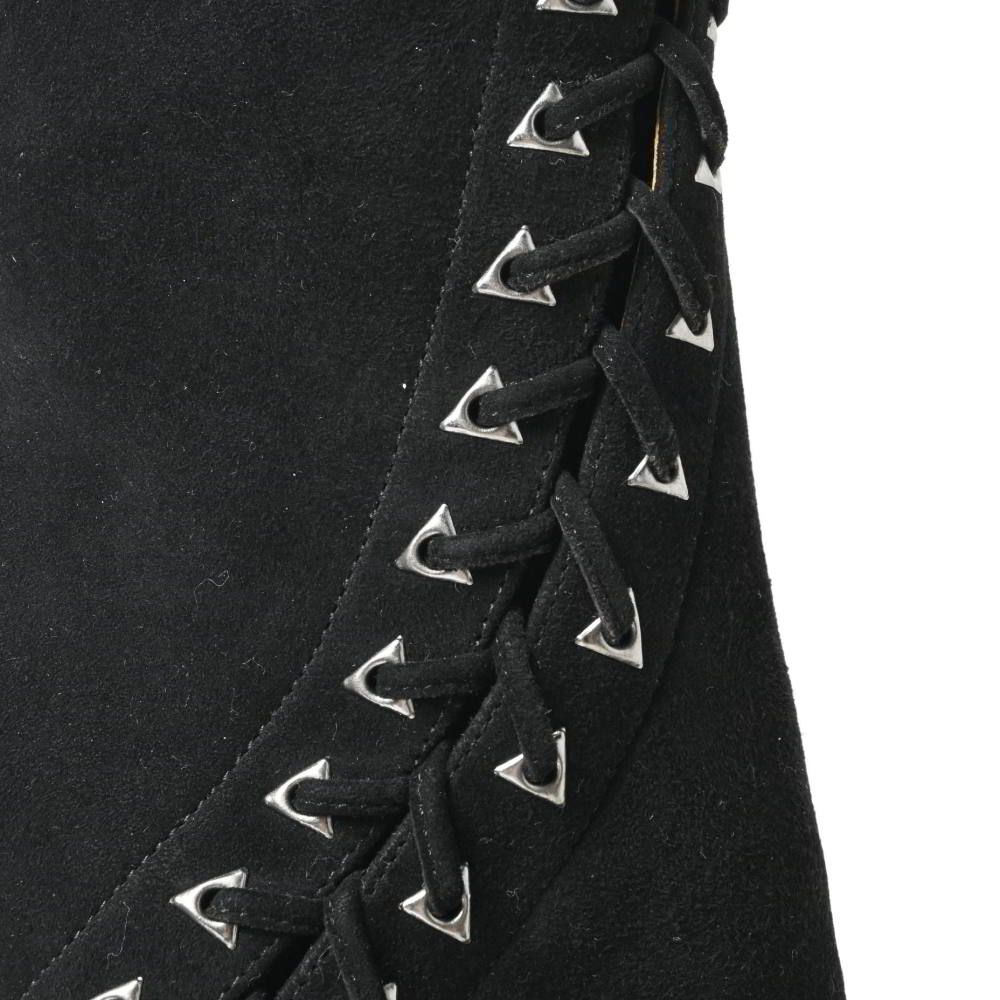 レースアップ ピンヒールブーツ