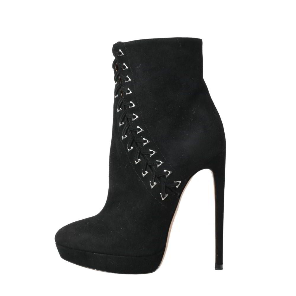 スエード レースアップ