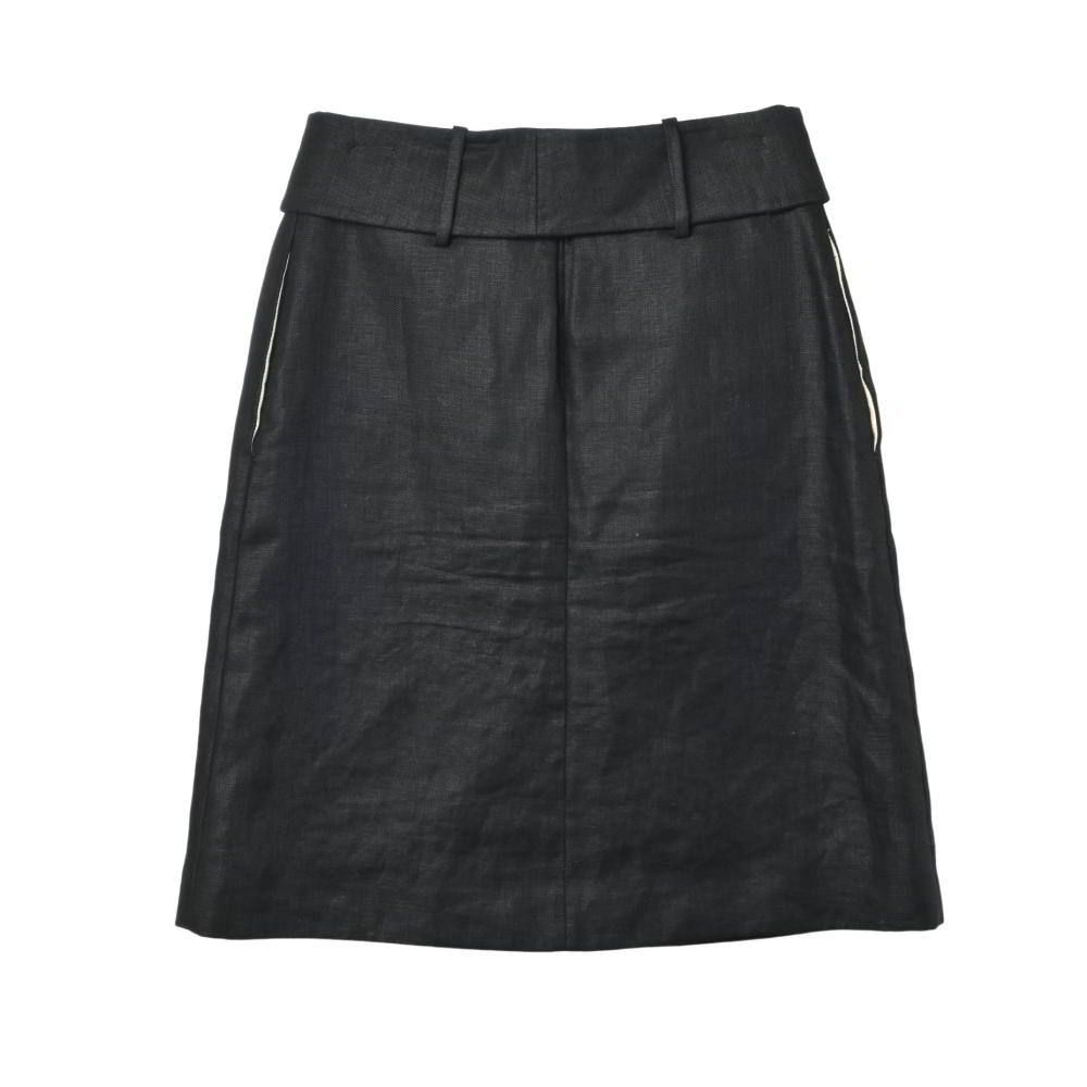 Chloe フランス製 リネン ボタン スカート