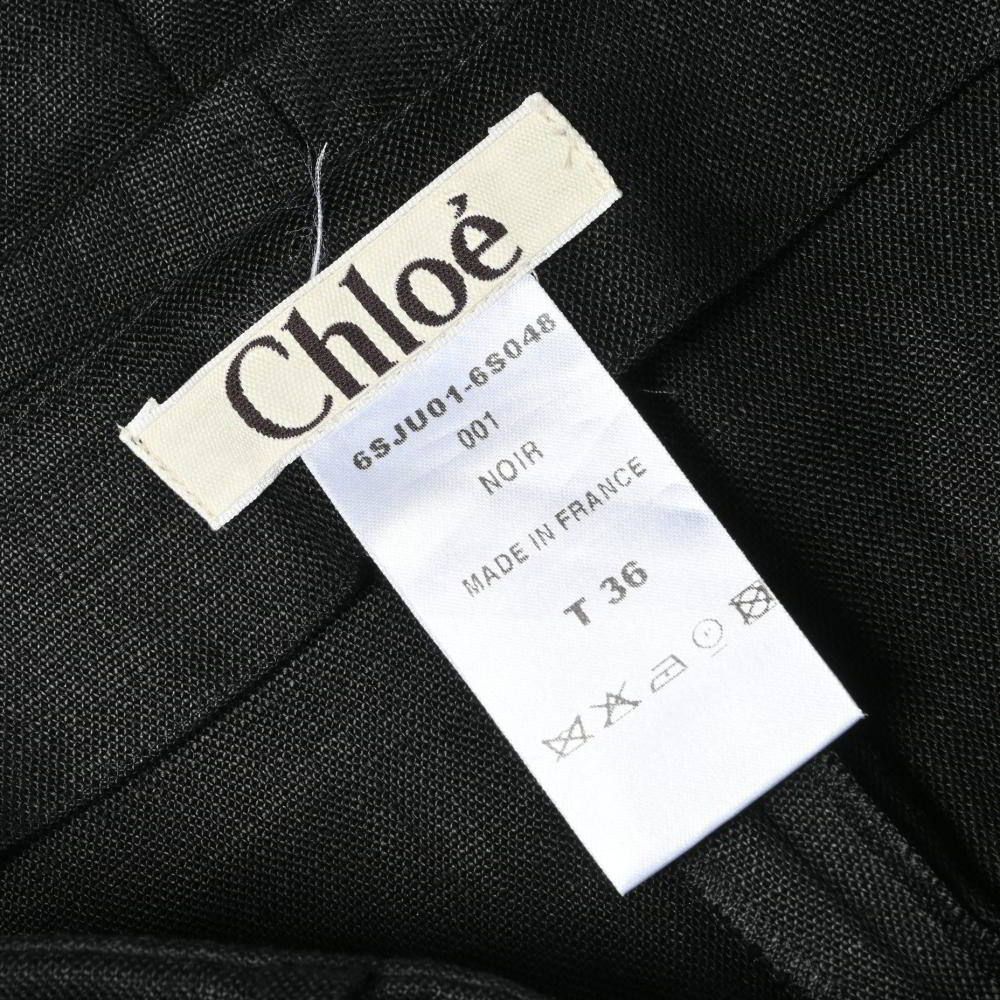 Chloe フランス製 リネン ボタン スカート GULLKHAN_COM