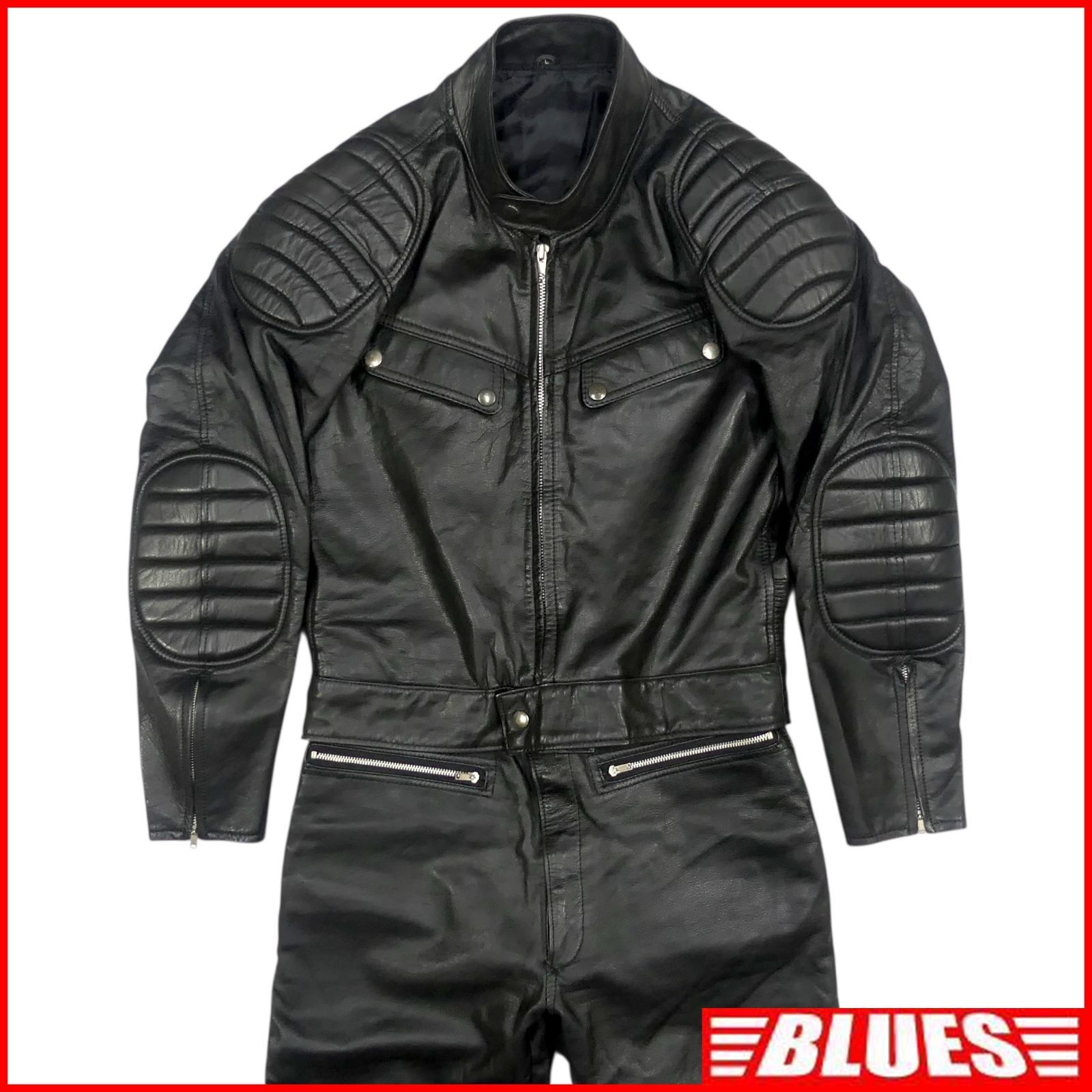 レーシングスーツ レザー 本革 ツナギ キルティング セパレート バイクウエア 黒 ブラック ソフトパッド ツーリング レザーツナギ一覧 SEULB屋着古 X8034