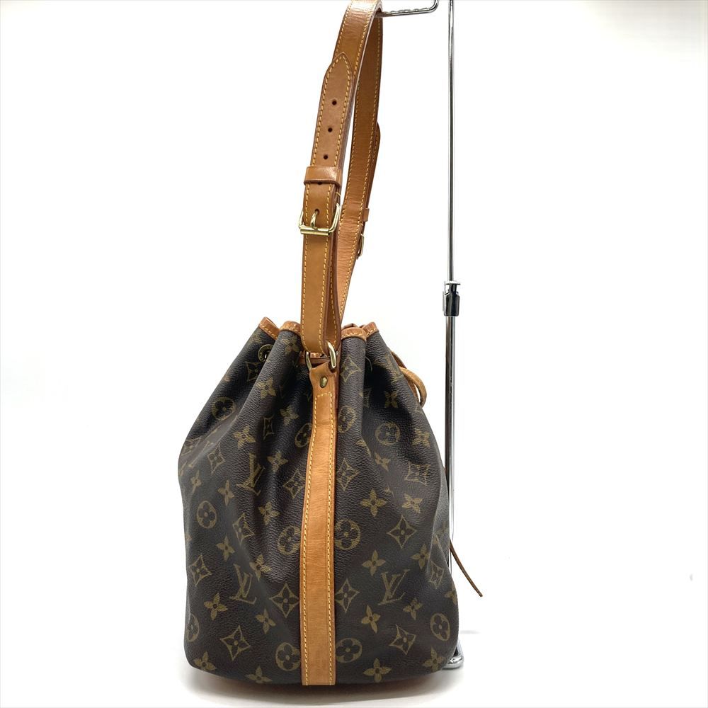 ルイヴィトン LOUIS VUITTON プチノエ ショルダーバッグ モノグラム キャンバス M42226 ブラウン ゴールド金具 AR0928 ユニセックス