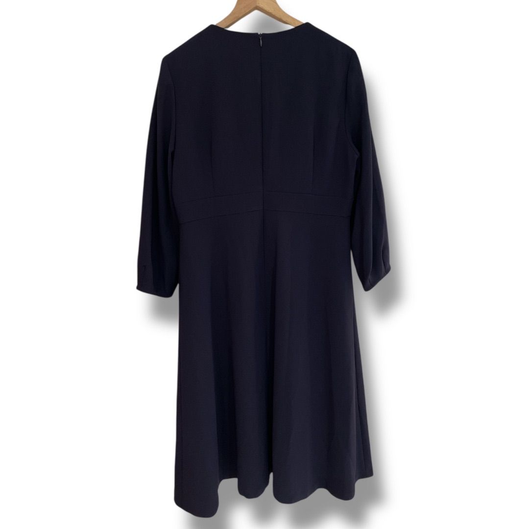 UNTITLED アンタイトル セレモニーワンピース BD153-58101JJ セレモニーシーン フ シルエット 上品 シンプル ネイビー 紺 サイズ04 レディース 秋 ゴーゴー古着セントラルパーク名古屋店NO.1422