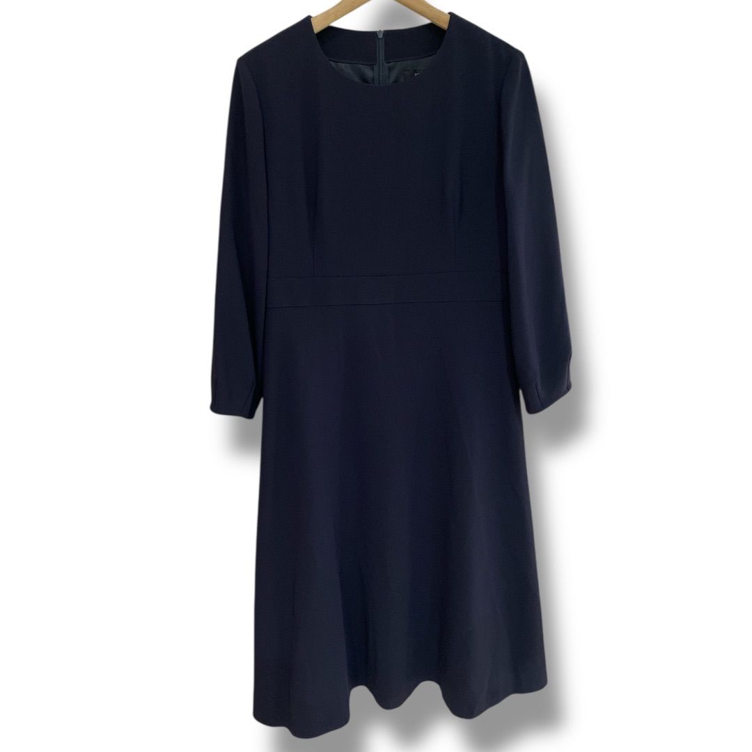 UNTITLED アンタイトル セレモニーワンピース BD153-58101JJ セレモニーシーン フ シルエット 上品 シンプル ネイビー 紺 サイズ04 レディース 秋 ゴーゴー古着セントラルパーク名古屋店NO.1422