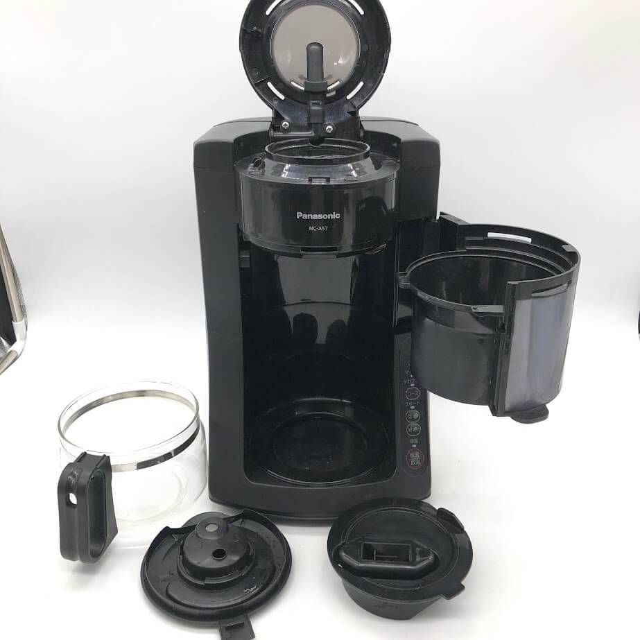 ss 8058 パナソニック コーヒーメーカー NC-A 57-K ブラック 全自動 ミル付き 沸騰浄水機能 デカフェ豆コース搭載 Panasonic ドリップコーヒー 5杯分 浄水 コーヒーマシン