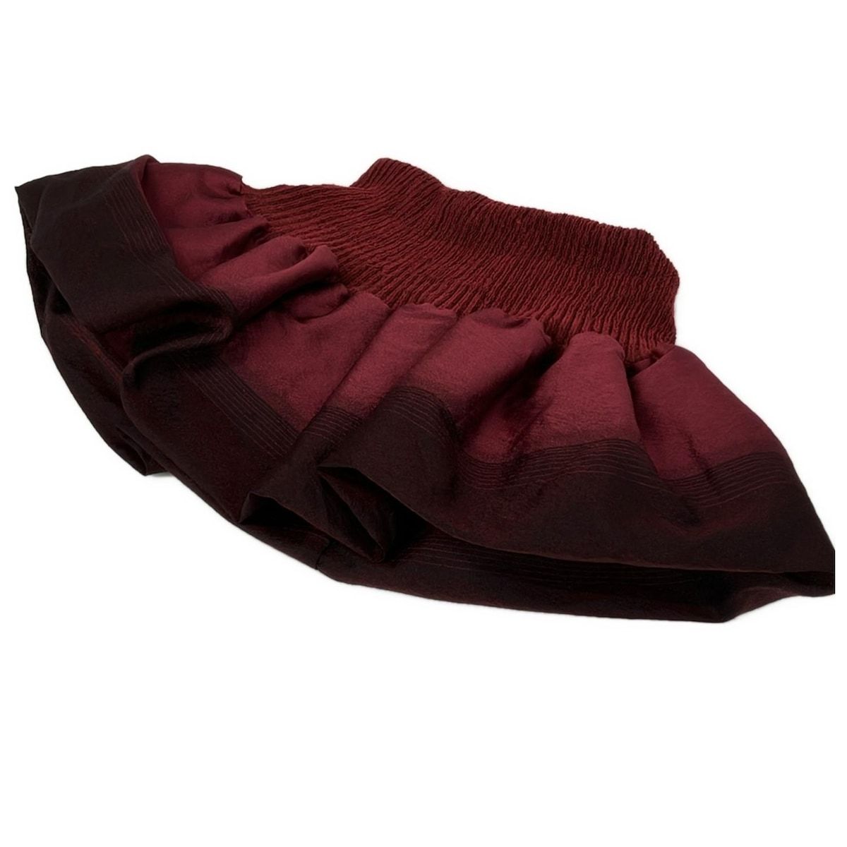 ISSEYMIYAKE イッセイミヤケ マフラー - レッド×ボルドー スヌード