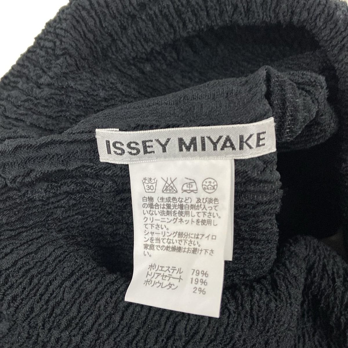 ISSEYMIYAKE イッセイミヤケ マフラー - 黒×ダークグレー スヌード