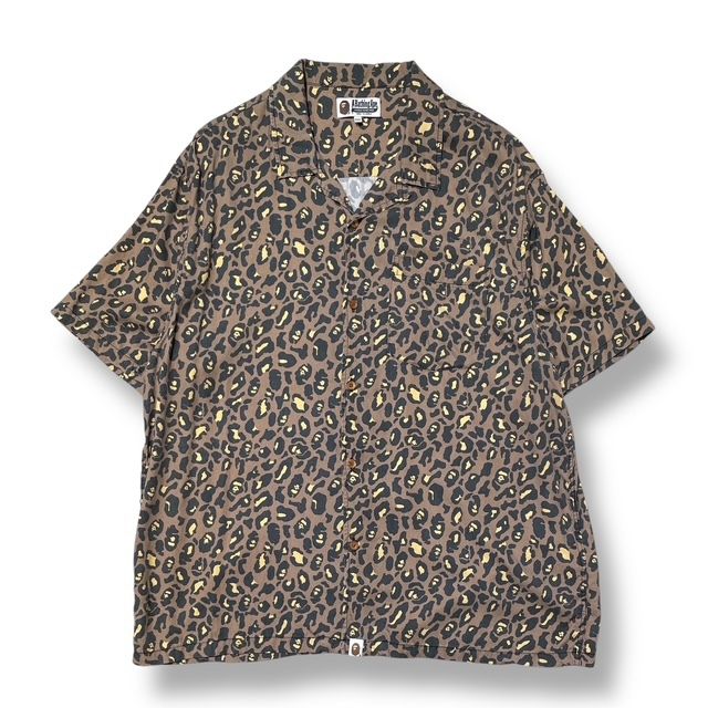 A BATHING APE デザートカモオープン シャツ 半袖シャツ 柄シャツ エイプ 2XLサイズ