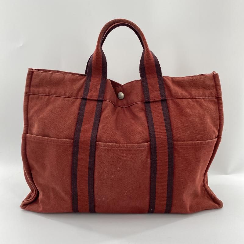 HERMES フールトゥMM トートバッグ レッド エルメス 10