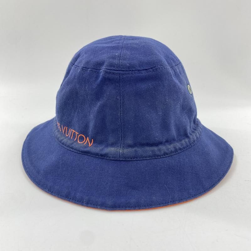 LOUIS VUITTON リバーシブルバケットハット 58 オレンジ ネイビー シャポー モノグラム ルイ ヴィトン 10
