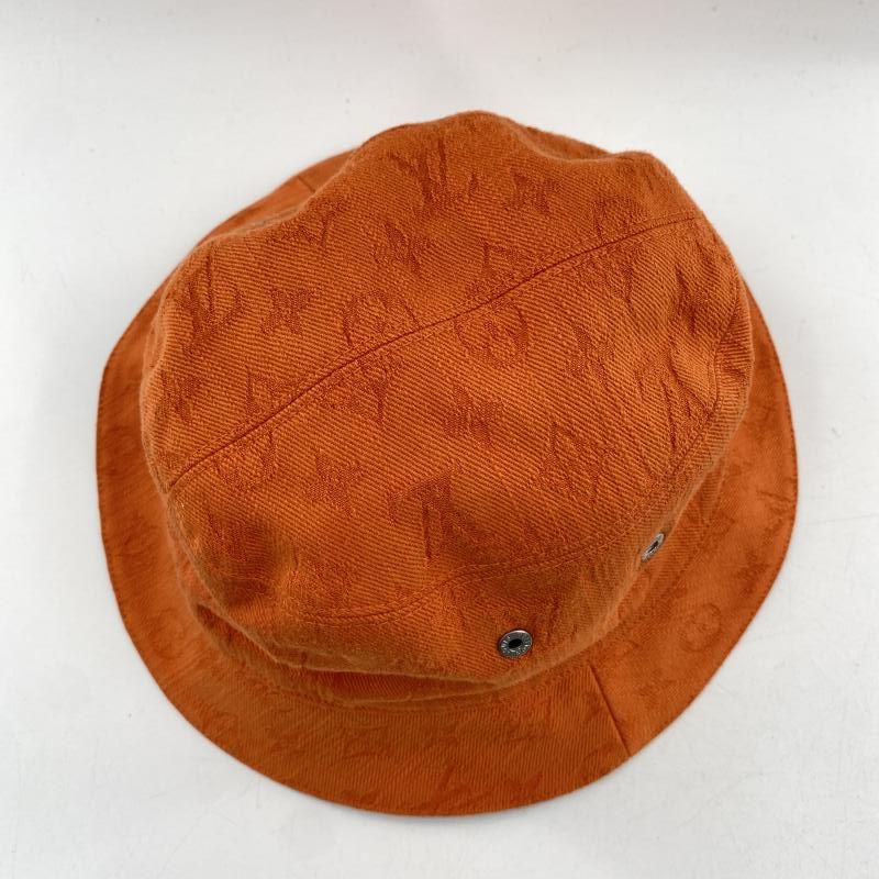 LOUIS VUITTON リバーシブルバケットハット 58 オレンジ ネイビー シャポー モノグラム ルイ ヴィトン 10