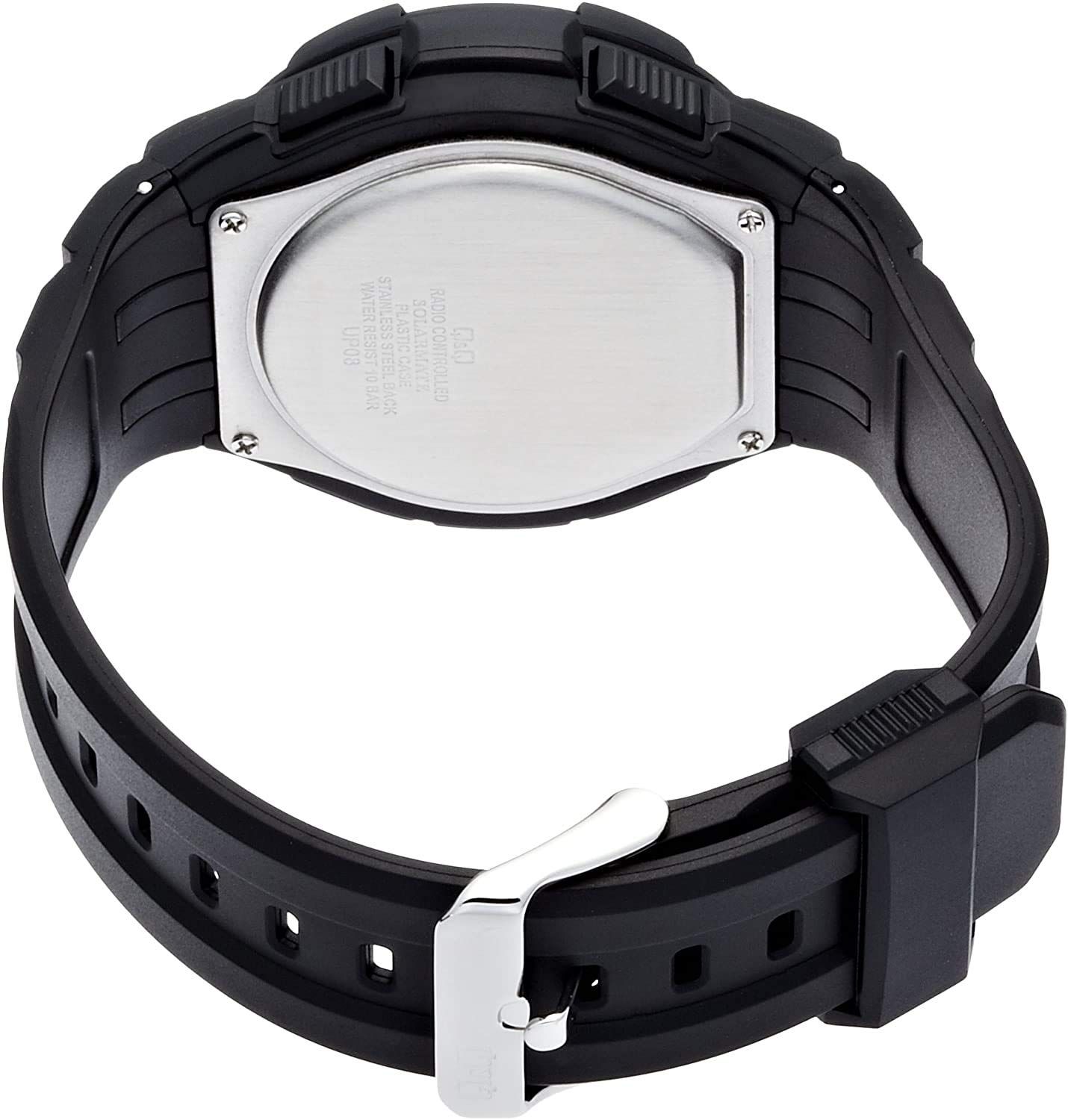 シチズンQ-Q 腕時計 キューアンドキュー 10気圧防水 電波ソーラー クロノグラフ MD 06-305 メンズ ブラック