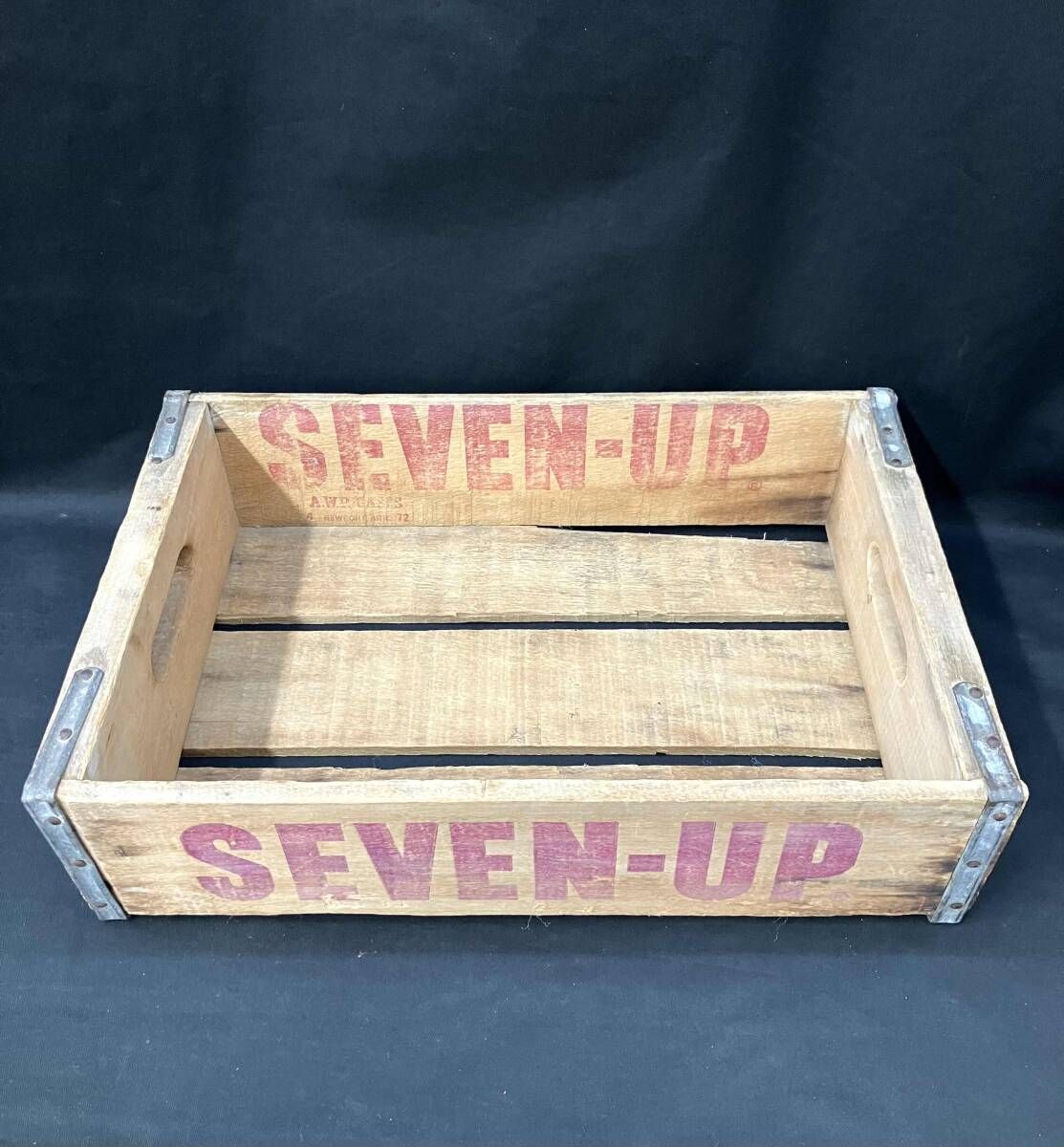 SEVEN-UP 木箱 ヴィンテージ 70s 7up ロゴ アメリカン雑貨 1970年代