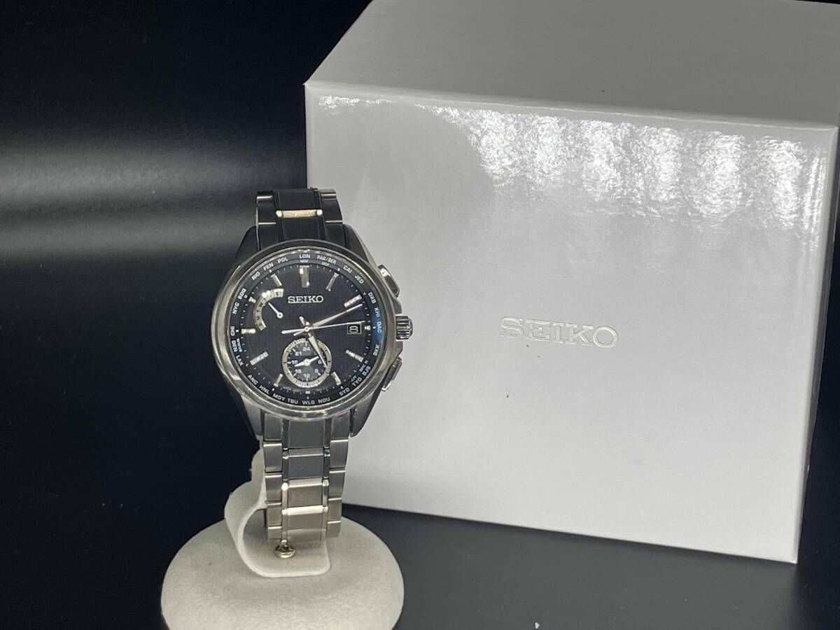 SEIKO BRIGHTZ 8 B 63 0 AV 電波ソーラー 箱説明書付き 時計