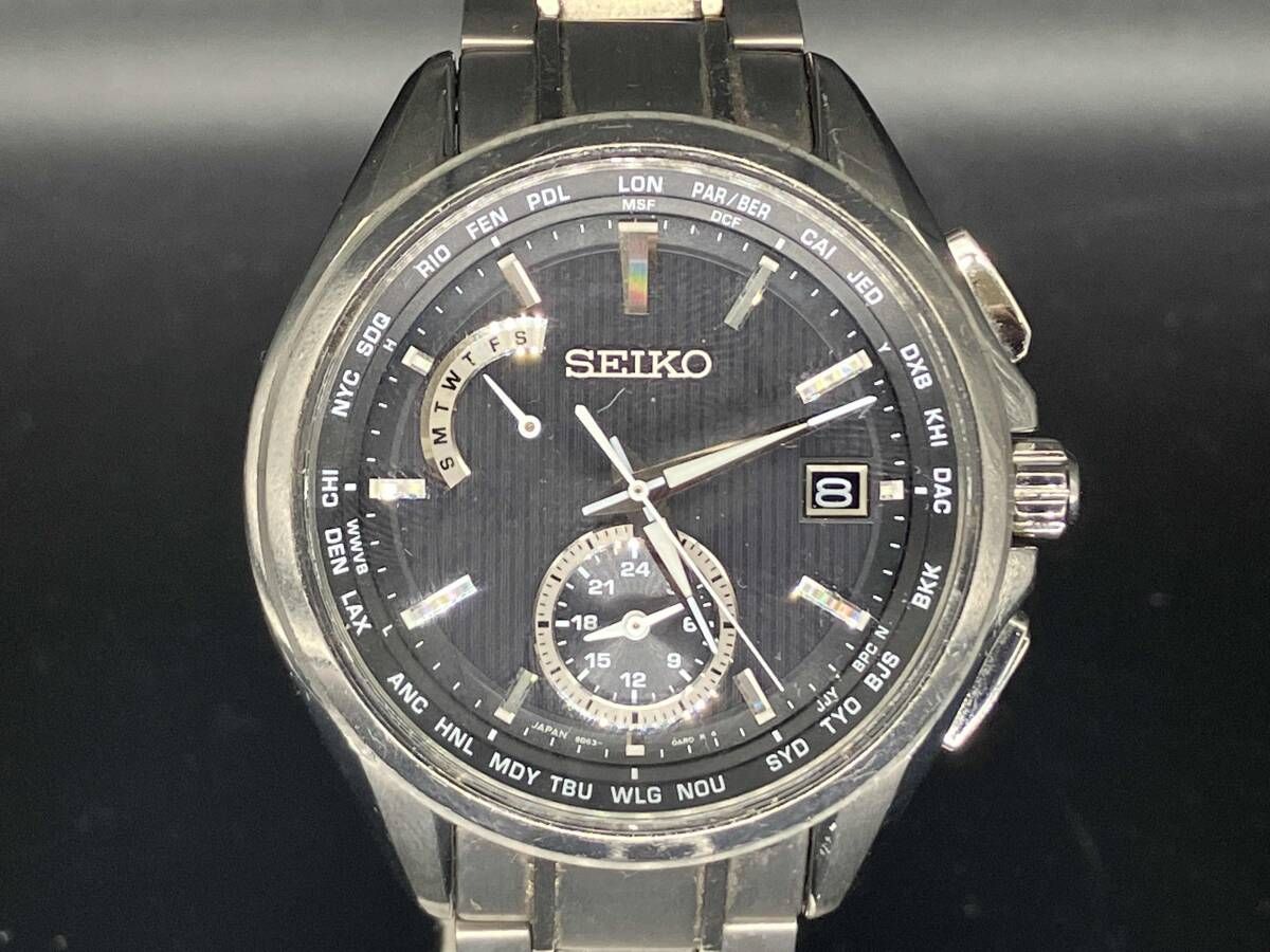 SEIKO BRIGHTZ 8 B 63 0 AV 電波ソーラー 箱説明書付き 時計