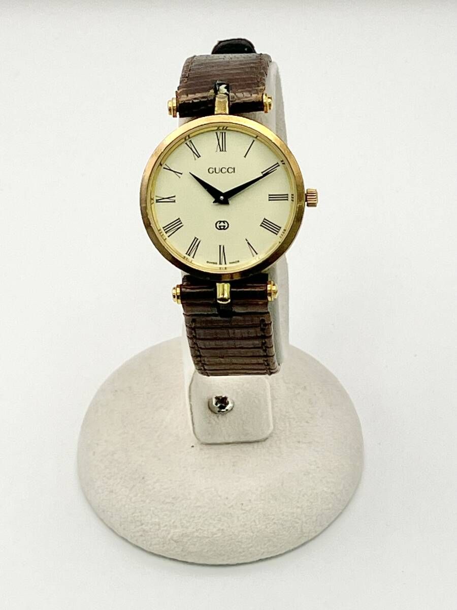 ジャンク 【大人気】GUCCI グッチ シェリ-ライン クォーツ 不動 定革