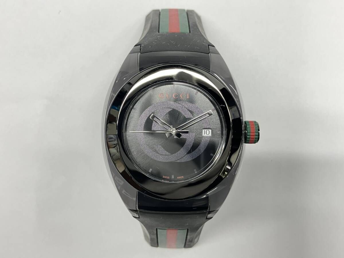 稼働品 GUCCI グッチ 137 1 電池式 クォーツ 腕時計 時計