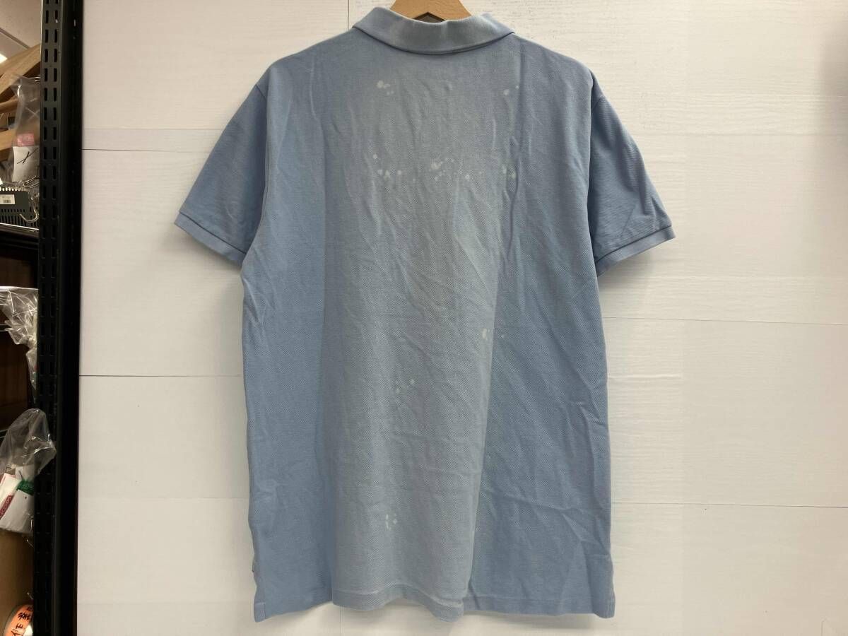 POLO RALPH LAUREN ポロラルフローレン Ralph＆Ricky ベア メンズLサイズ ブルー ダメージ加工 半袖ポロシャツ