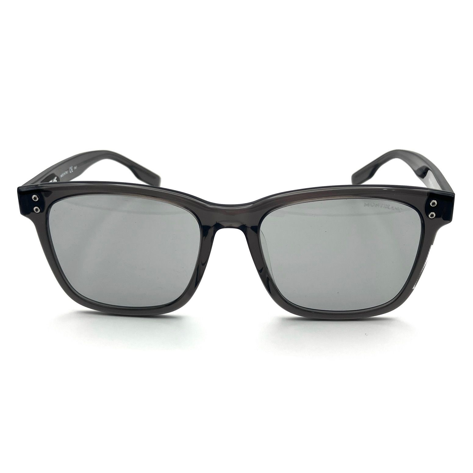 モンブラン 003 サングラス アジアンフィット UVカット 紫外線カット メンズ レディース グレー グレークリア