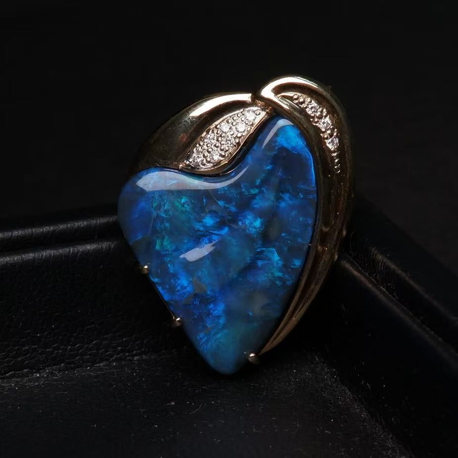 ブラックオパール8.93ct ダイヤモンド0.06ct ペンダント 750 -X0533 FORTGASGNV_COM_BR