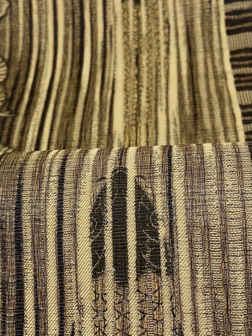 袋帯 鯉の滝登り 正絹 六通 ガード加工済 D078