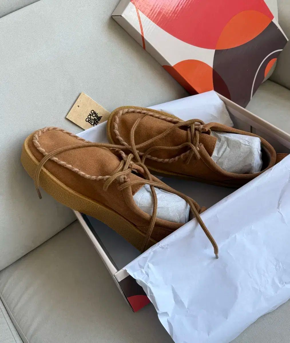 ズオブカリフォルニア モリー05 スウェード モカシンシューズ タン