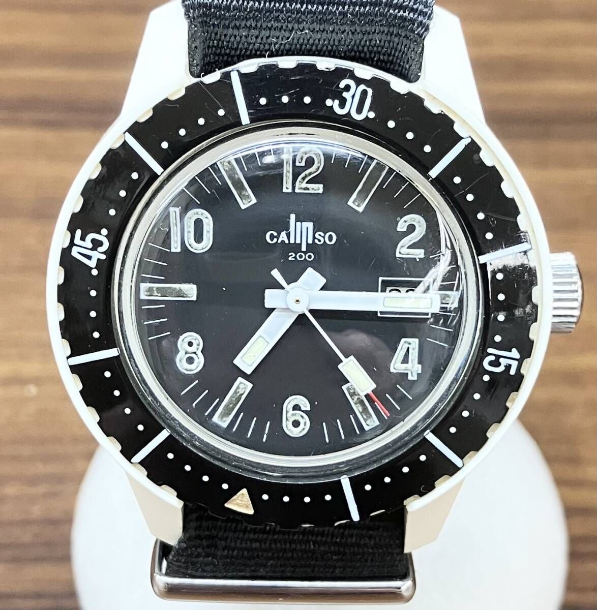 ジャンク ジャンク Caipso lip リップ 200 アナログ 機械式 手巻き 黒文字盤 腕時計
