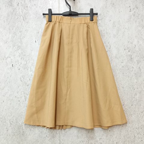 LAISSE PASSE レッセパッセ タック フ スカート プリーツスカート ひざ丈 スカート ベージュ 38サイズ 〇