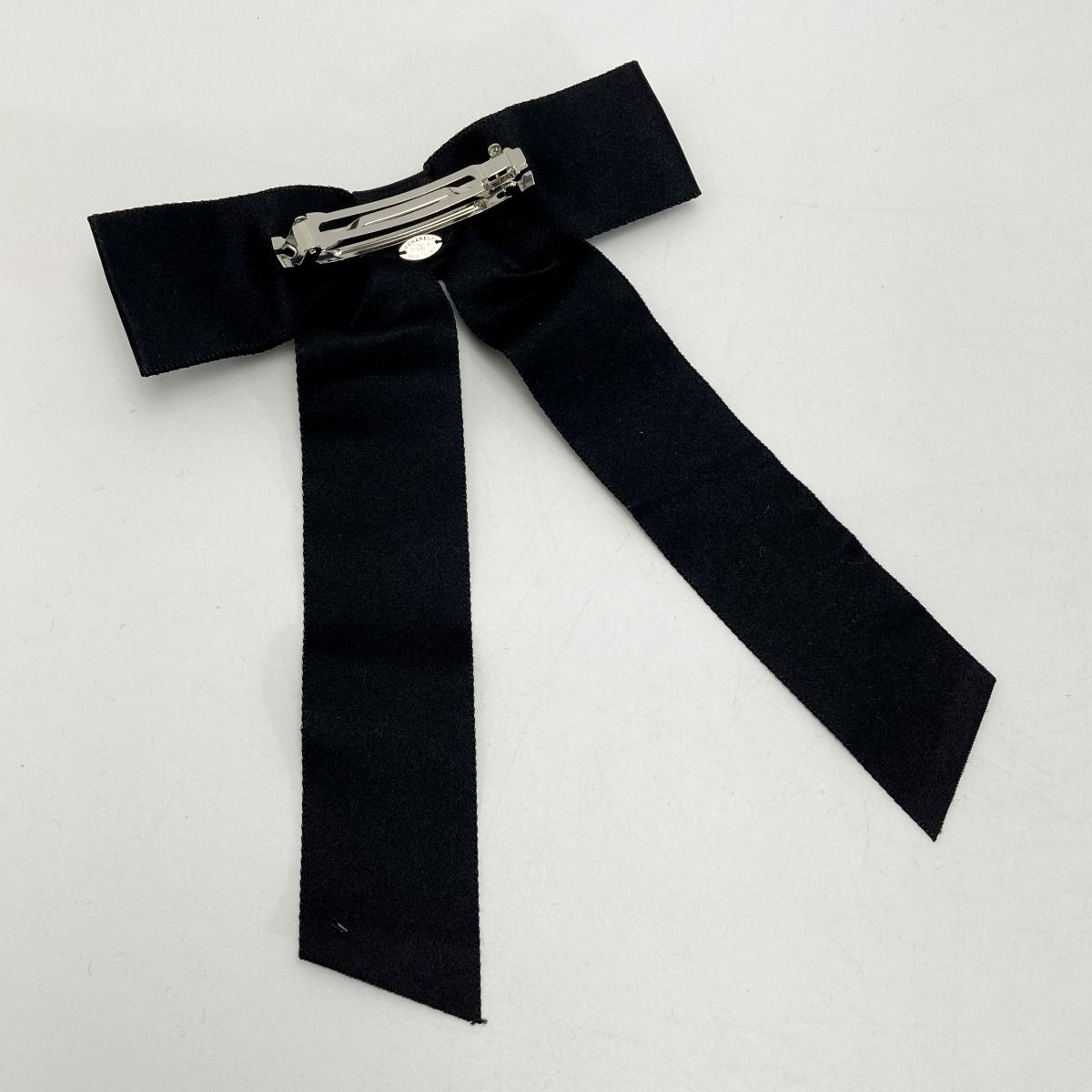 CHANEL シャネル ココマーク リボン バレッタ 22A ブラック ヘア