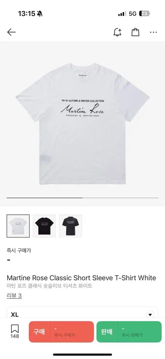 XL マーティン ローズ クラシック ショートスリーブ Tシャツ 白