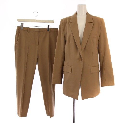 セオリー Theory 23AW TRACEABLE WOOL ETIENNETTE - TRACEABLE WOOL TREECA GZ スーツ セットアップ 上下 ジャケット パンツ ジップフライ 6 茶 BM