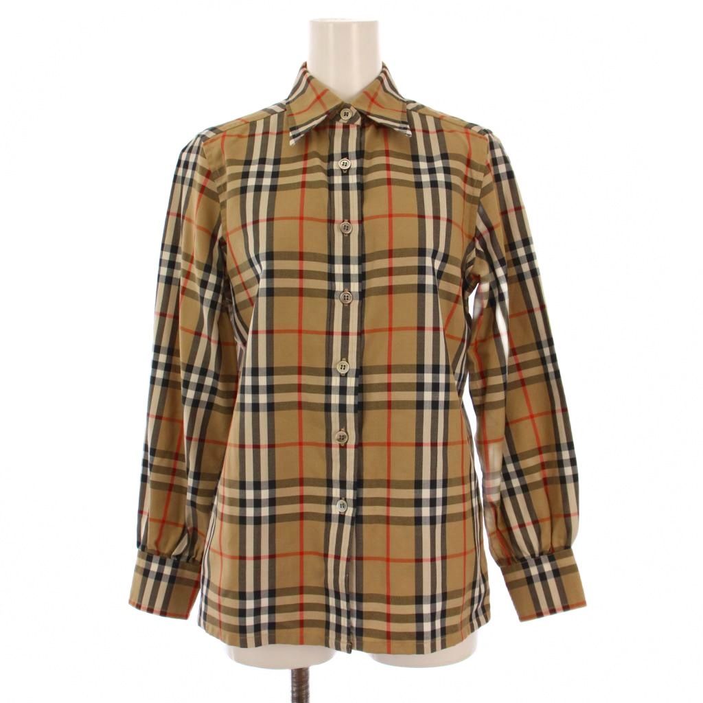 バーバリーズ Burberrys ヴィンテージ ノバチェック シャツ ブラウス 長袖 M ベージュ BM