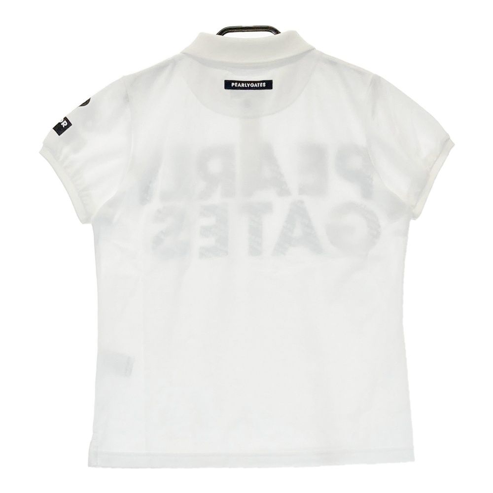 サイズ：0 PEARLY GATES パーリーゲイツ 半袖ポロシャツ ロゴ ホワイト