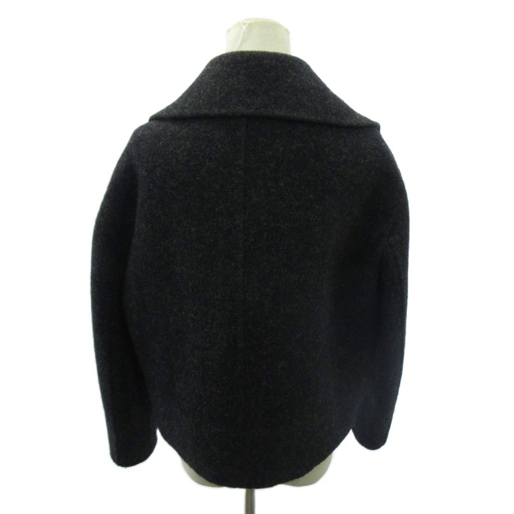 クリスチャンディオール Christian Dior ウールメルトン Pコート ピーコート ジャケット ショート丈 F36 グレー 1104 AA