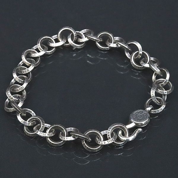 広尾店 クロムハーツ CHROME HEARTS シングルBリングブレス ブレスレット メンズ シルバー SV925 17549