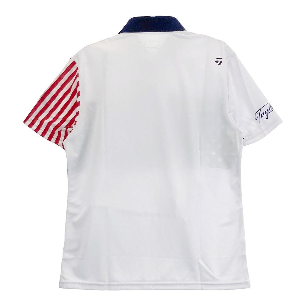 サイズ M TAYLOR MADE テーラーメイド 半袖ポロシャツ ホワイト系 240101461565 ゴルフウェア メンズ ストスト