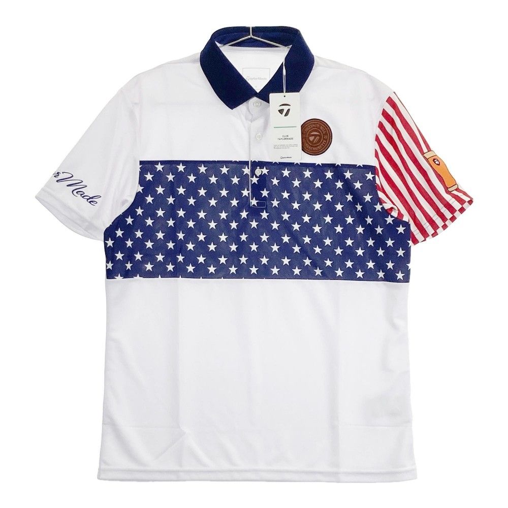 サイズ M TAYLOR MADE テーラーメイド 半袖ポロシャツ ホワイト系 240101461565 ゴルフウェア メンズ ストスト