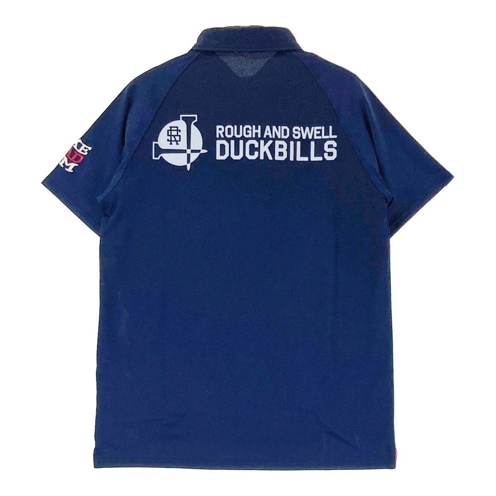 サイズ S ROUGH-SWELL ラフアンドスウェル モデル 半袖 ポロシャツ ボタンダウン カモノハシ ネイビー系 240101465659 ゴルフウェア メンズ ストスト