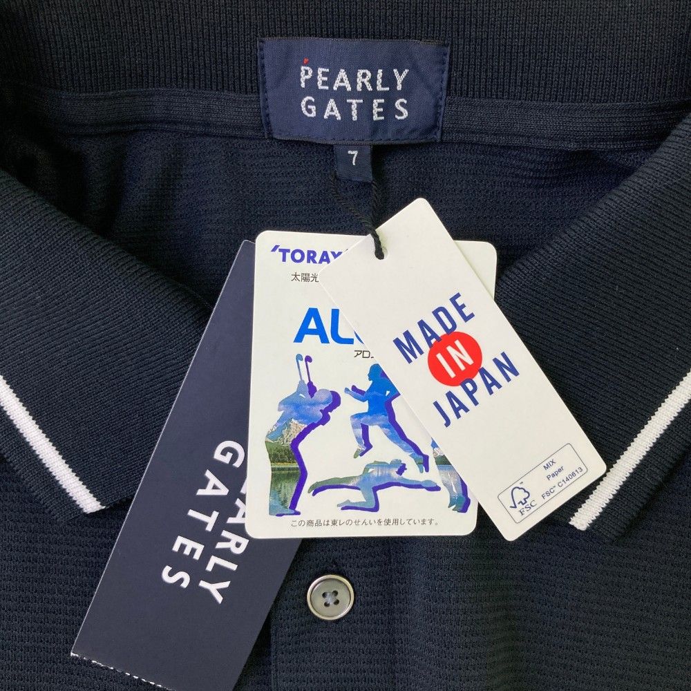 サイズ 7 PEARLY GATES パーリーゲイツ モデル 半袖ポロシャツ ネイビー系 240101467026 ゴルフウェア メンズ ストスト LLC-HASEGAWATOSO_COM