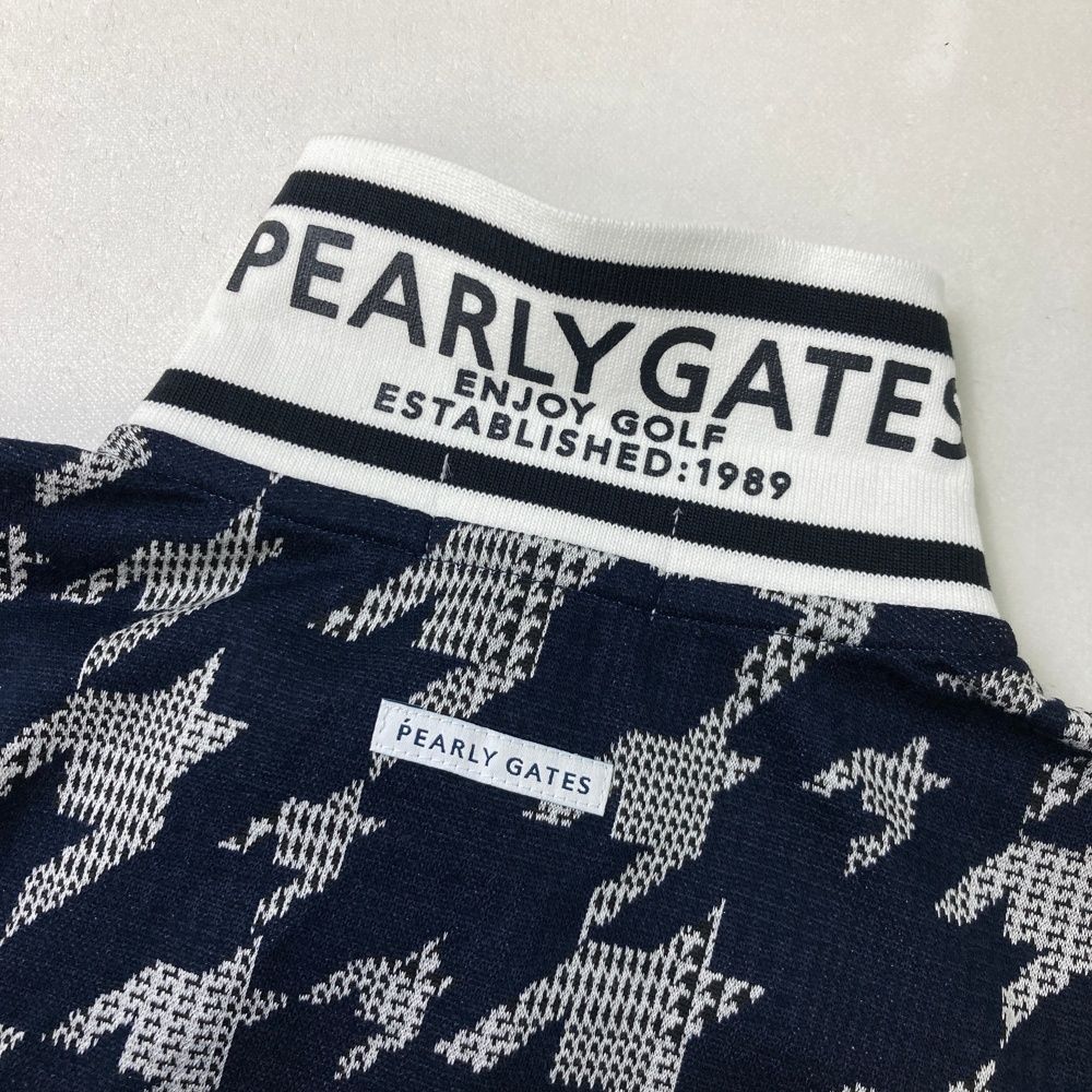 サイズ 1 PEARLY GATES パーリーゲイツ 055-2260906 半袖ポロシャツ 千鳥柄 ネイビー系 240101475345 ゴルフウェア レディース ストスト LLC-HASEGAWATOSO_COM