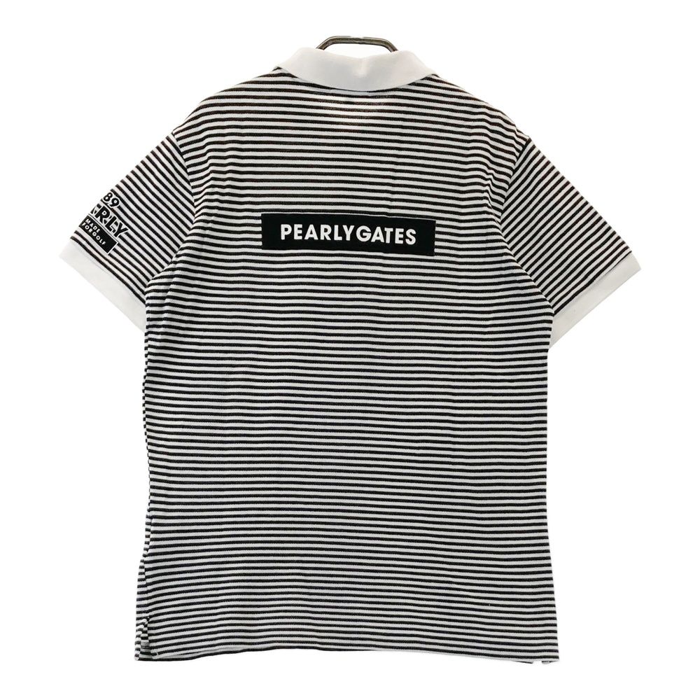 サイズ 5 PEARLY GATES パーリーゲイツ 半袖ポロシャツ ボーダー柄 ブラック系 240101490004 ゴルフウェア メンズ ストスト