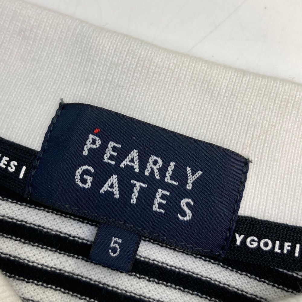 サイズ 5 PEARLY GATES パーリーゲイツ 半袖ポロシャツ ボーダー柄 ブラック系 240101490004 ゴルフウェア メンズ ストスト LLC-HASEGAWATOSO_COM