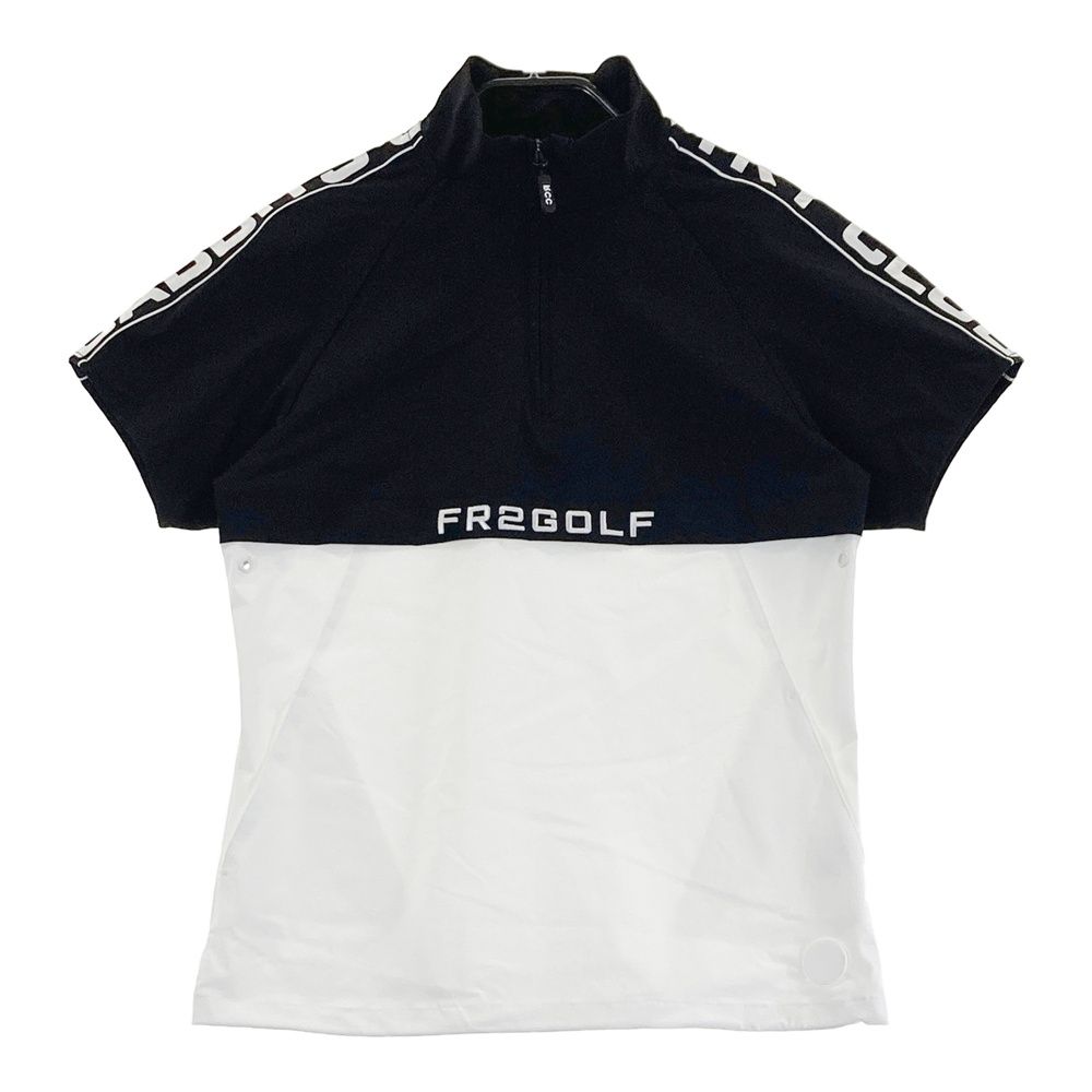 サイズ S FR2 GOLF エフアールツーゴルフ ハーフジップ 半袖Tシャツ ブラック系 240101527238 ゴルフウェア レディース ストスト