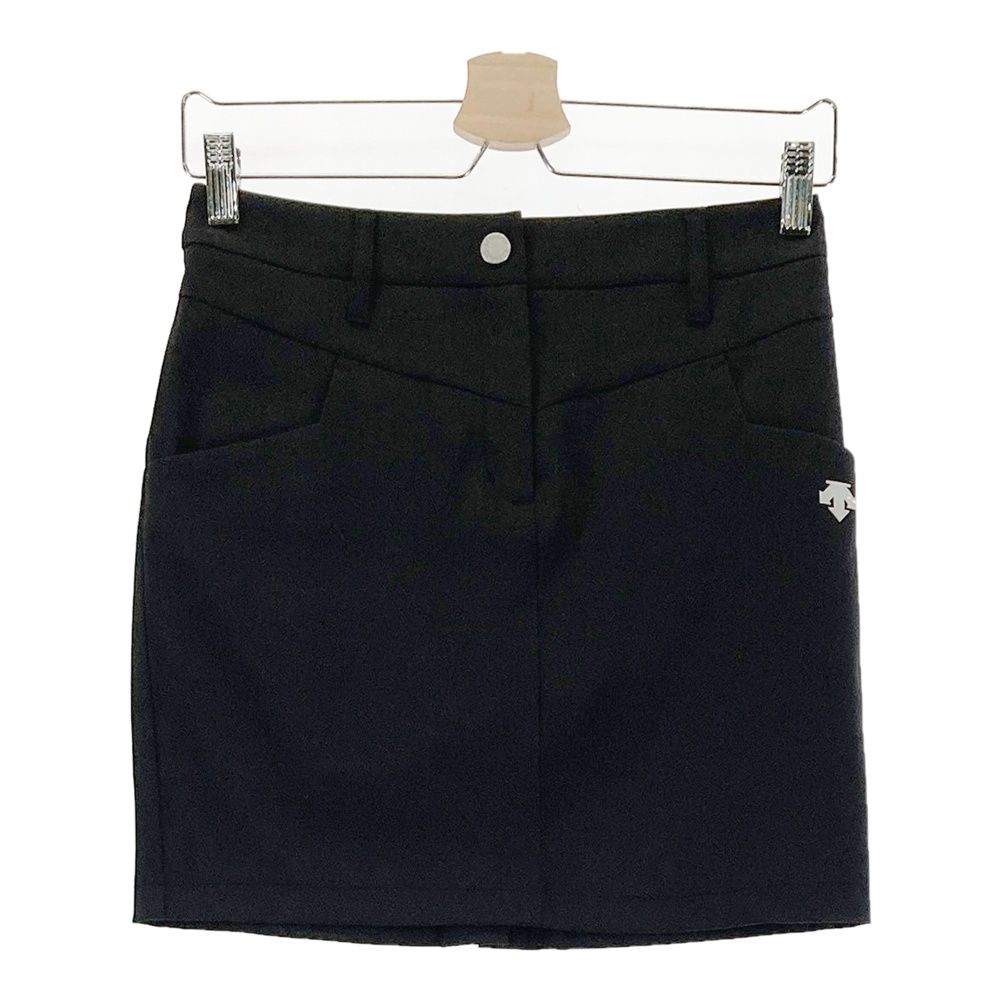 DESCENTE デサント ゴルフ ナイロン ストレッチスカート ブラック サイズ：S DESCENTE GOLF デサントゴルフ インナー付 ストレッチ