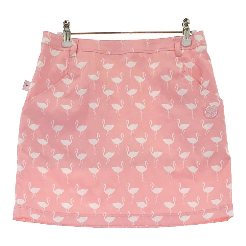 サイズ S JUN-ROPE ジュン アンド ロペ インナー付スカート フラミンゴ 総柄 ピンク系 240101545874 ゴルフウェア レディース ストスト