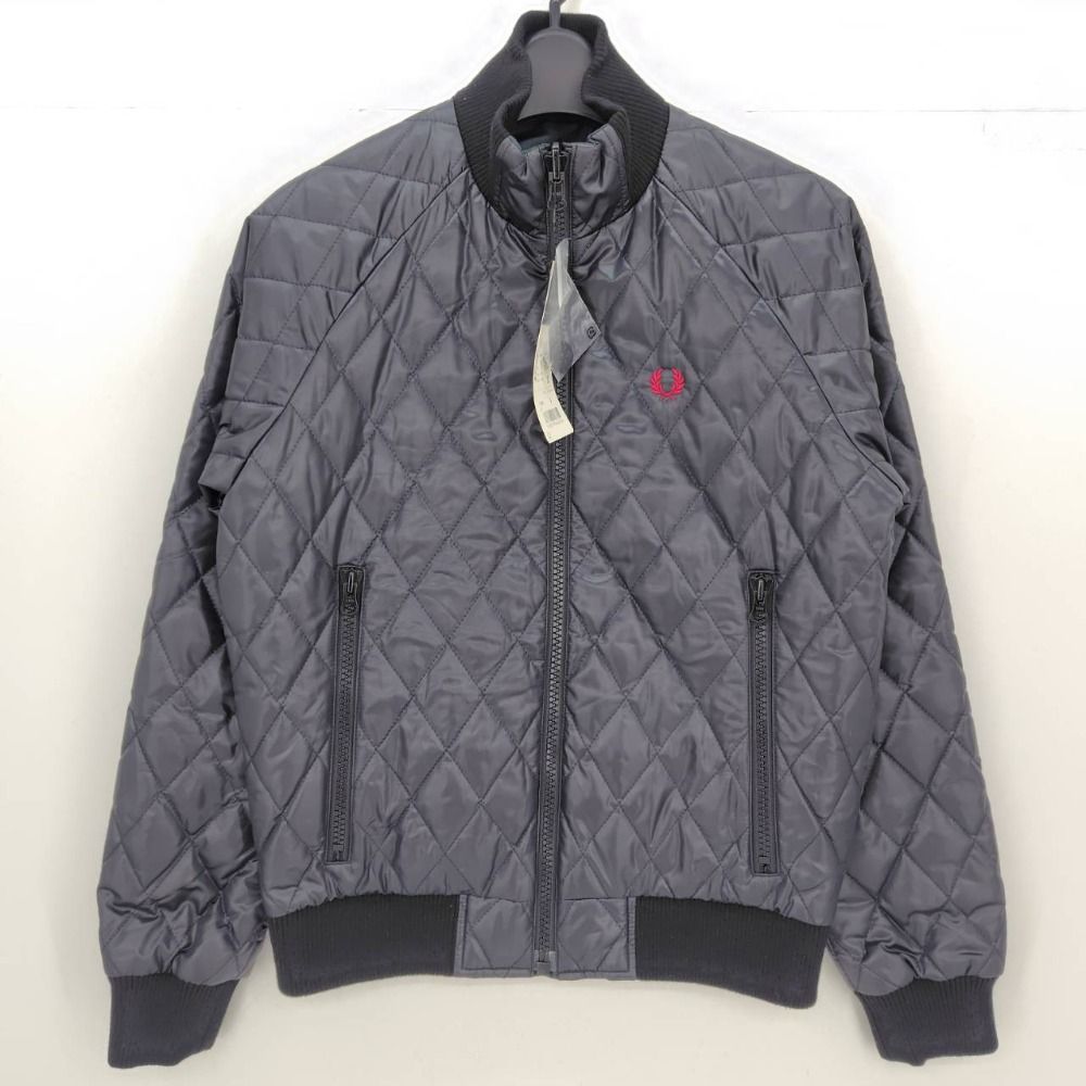 05w16528 フレッドペリー FRED PERRY キルティングジャケット ブラック S 中国製 メンズ リバーシブル アウター ポリエステル F2096 品