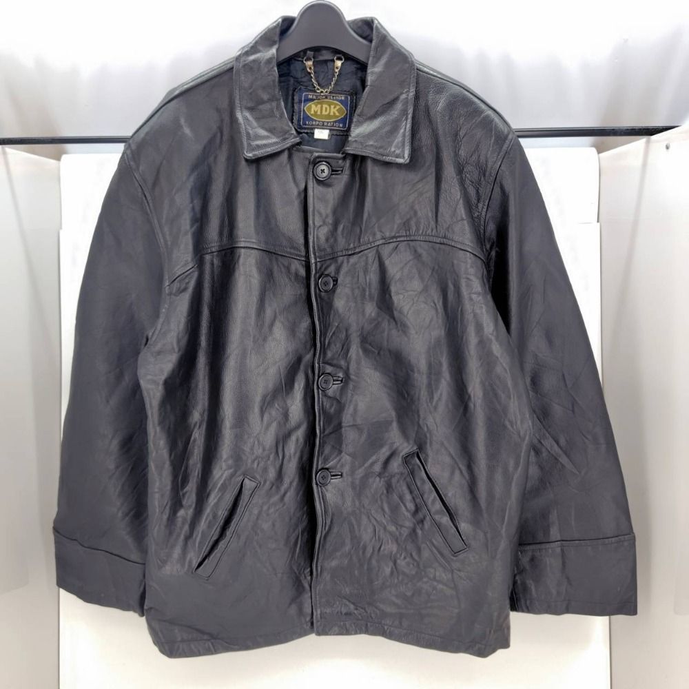 05w16530 MDK レザーカーコート ブラック XXL メンズ アウター 品